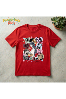 Pandorica's TAYLOR SWIFT THE ERAS TOUR Tasarımı Pamuklu Unisex Çocuk T-shirt