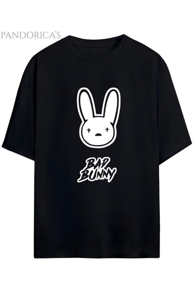 BAD BUNNY TASARIM SERİSİ YAZILI BASKILI RELAXED KALIP PAMUKLU UNISEX TİŞÖRT