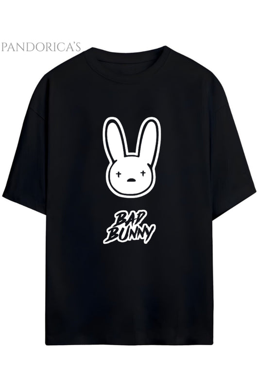 BAD BUNNY TASARIM SERİSİ YAZILI BASKILI RELAXED KALIP PAMUKLU UNISEX TİŞÖRT