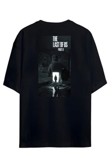 The Last Of Us Tasarimi Sırt ve Göğüs Baskılı Unisex Pamuklu T-shirt