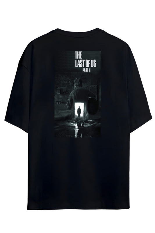 The Last Of Us Tasarimi Sırt ve Göğüs Baskılı Unisex Pamuklu T-shirt