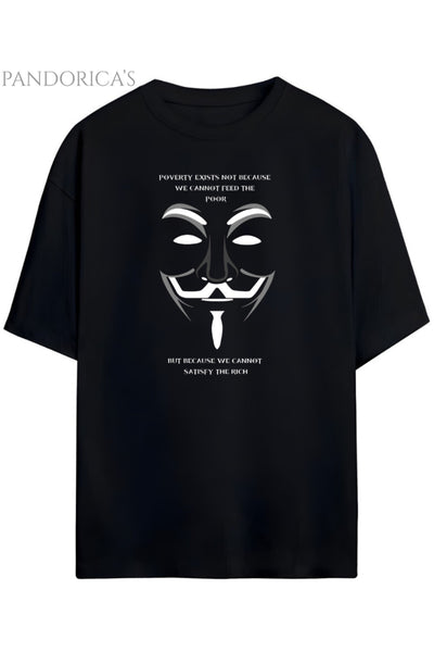 Pandorica's V For Vendetta Tasarımı Unisex Pamuklu T-shirt