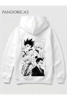 HUNTER X HUNTER Anime Tasarımı Yazılı Sırt Baskılı Kapüşonlu Pamuklu Sweatshirt Hoodie