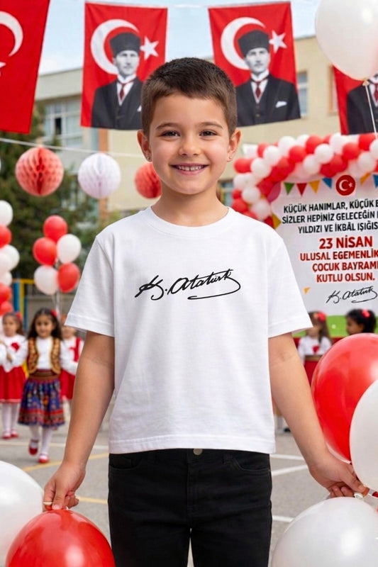 Pandorica's Mustafa Kemal ATATÜRK Tasarımı İmzalı Baskılı Unisex Pamuklu T-shirt