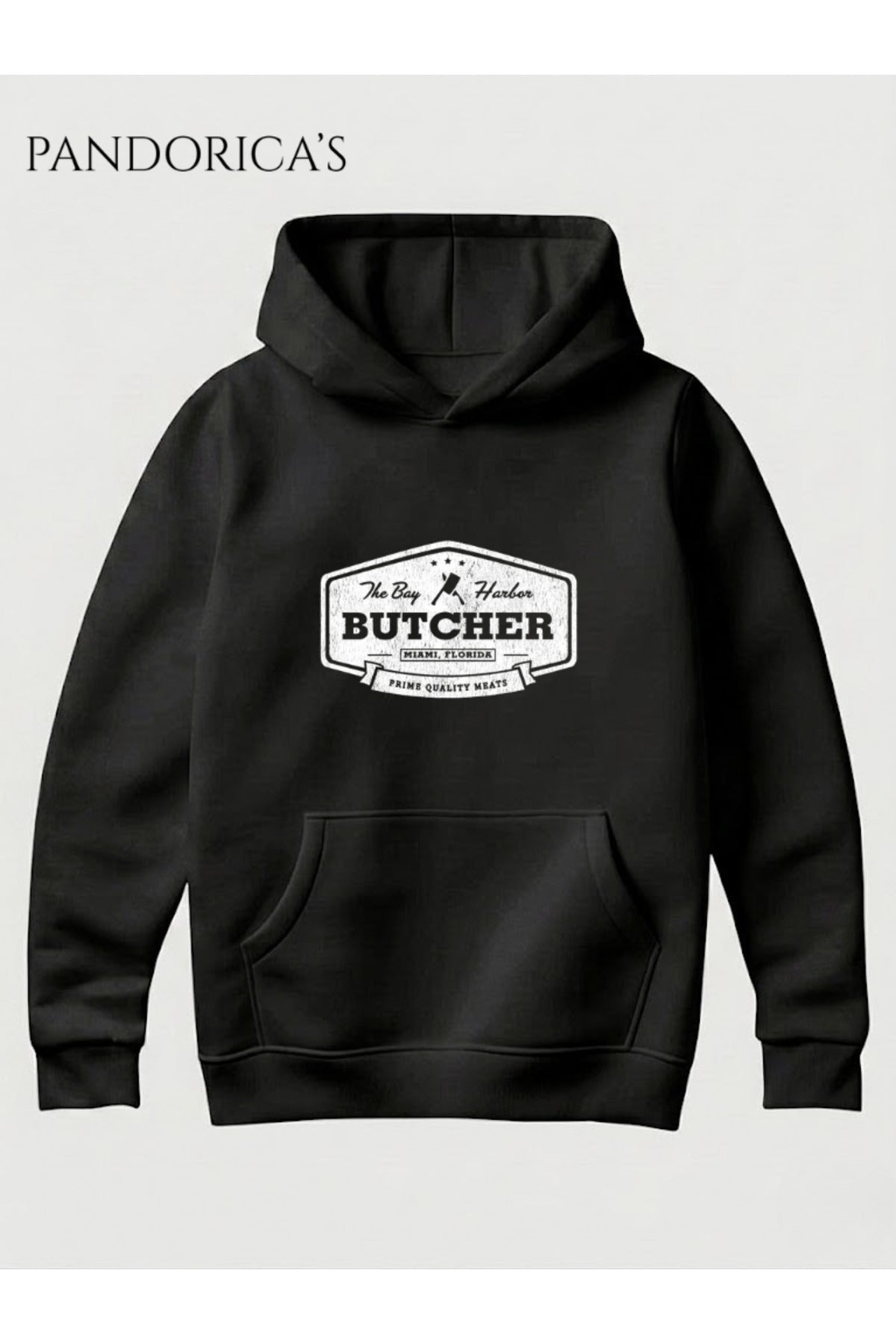 Dexter Özel "The Bay Harbor Butcher" Tasarımı Yazılı Baskılı Unisex Kapüşonlu Pamuklu Sweatshirt Hoodie