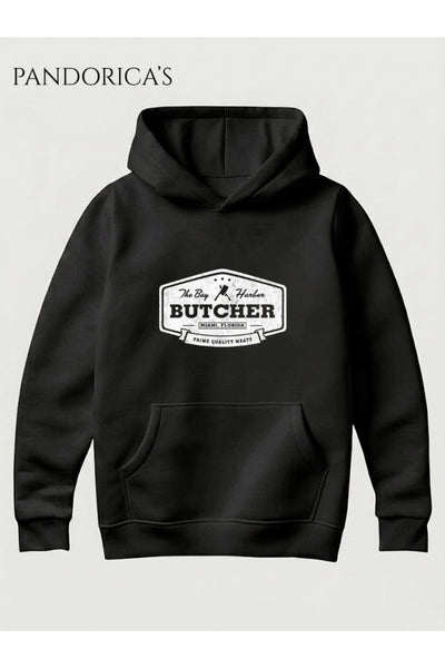 DEXTER Özel "THE BAY HARBOR BUTCHER" Tasarımı Yazılı Baskılı Unisex Kapüşonlu Pamuklu Sweatshirt Hoodie