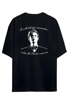 Pandorica's Doctor Who 11th Doctor Gallifreyan&Last Words Sırt&Göğüs Tasarımı Unisex Pamuklu T-shirt