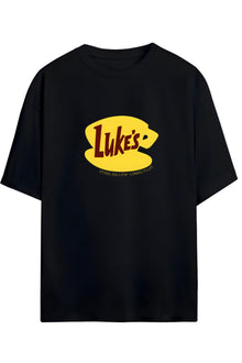 Gilmore Girls Tasarım Serisi "LUKE'S" Yazılı Baskılı Pamuklu Unisex Tişört