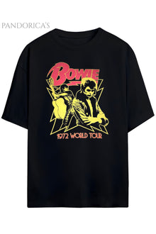 Pandorica's David Bowie Tasarımı Unisex Pamuklu T-shirt