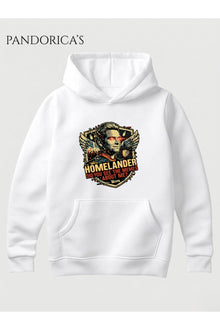 The Boys HOMELANDER Tasarımı "DID YOU SEE THE MEMES ABOUT ME?" Yazılı Baskılı Unisex Kapüşonlu Pamuklu Sweatshirt Hoodie