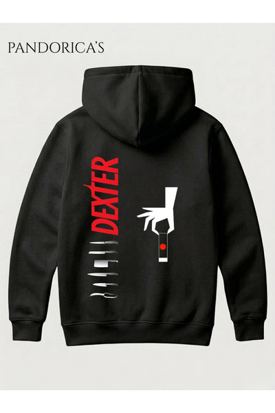 DEXTER Tasarımı Yazılı SIRT Baskılı Unisex Kapüşonlu Pamuklu Sweatshirt Hoodie