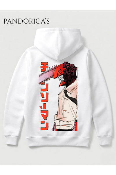 CHAINSAW MAN Anime Manga Tasarım Serisi Yazılı SIRT ve ÖN Baskılı Unisex Kapüşonlu Pamuklu Sweatshirt Hoodie