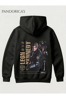 Resident Evil 2 LEON S. KENNEDY Tasarımı Yazılı Baskılı Unisex Kapüşonlu Pamuklu Gamer Sweatshirt Hoodie