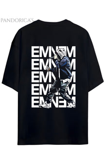 EMINEM TASARIMI YAZILI SIRT BASKILI PAMUKLU UNISEX TİŞÖRT