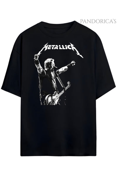 Pandorica's Metallica Tasarımı Baskılı Unisex Pamuklu T-shirt