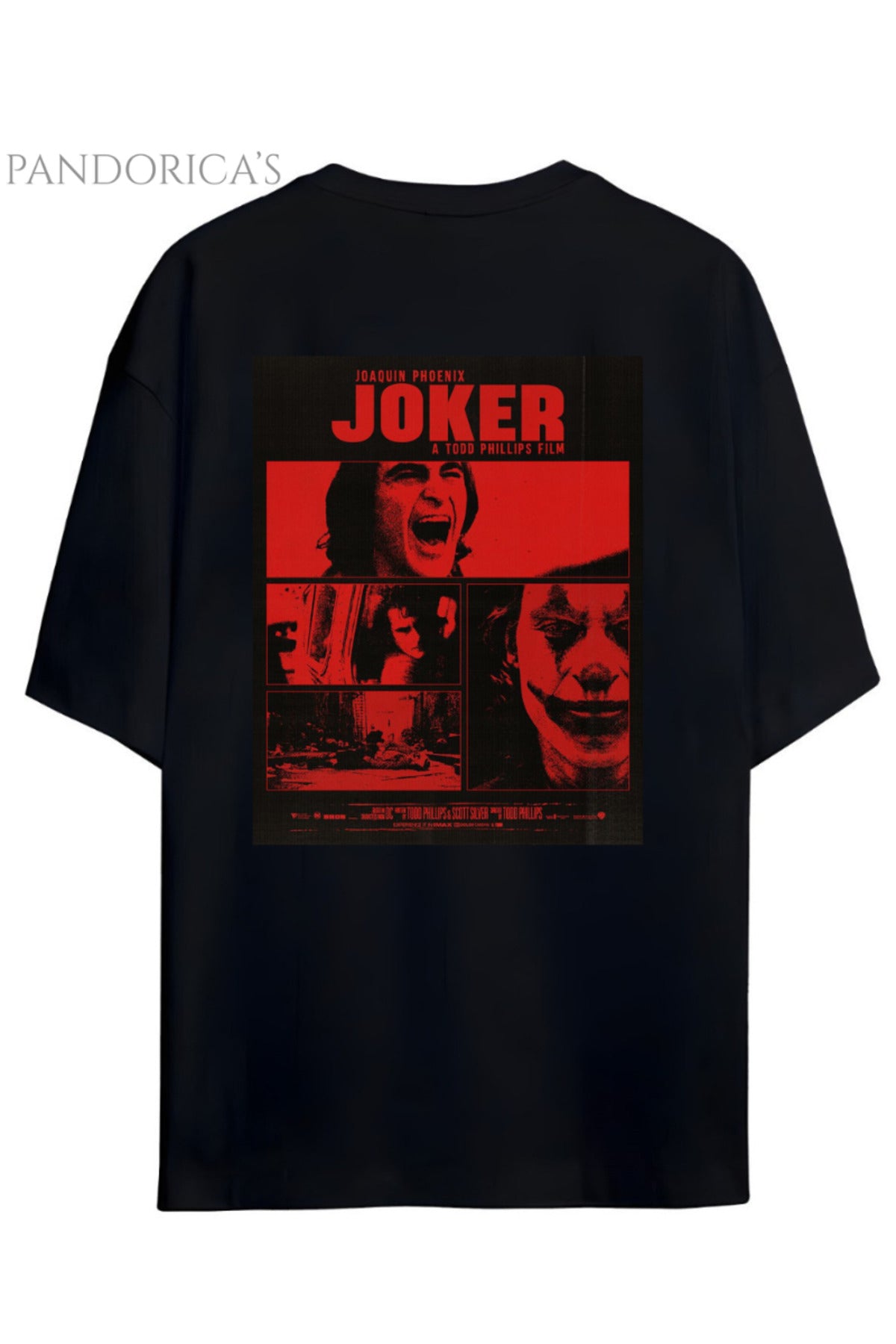 Pandorica's Joker Tasarımı Sırt Baskılı Unisex Pamuklu T-Shirt