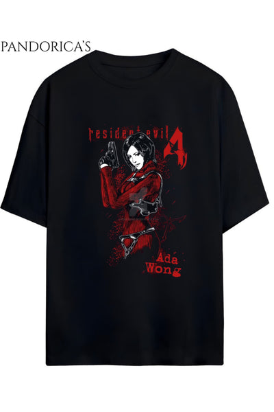 Resident Evil Tasarım Serisi "ADA WONG" Baskılı Unisex Pamuklu Gamer Tişört