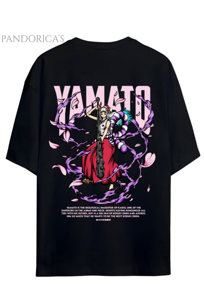 ONE PIECE ÖZEL TASARIM SERİSİ "YAMATO" SIRT BASKILI YAZILI UNISEX PAMUKLU TİŞÖRT