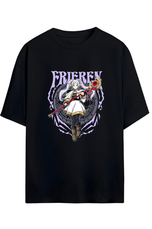 Frieren: Beyond Journey's End (Sousou no Frieren) Baskılı Yazılı Pamuklu Unisex Tişört