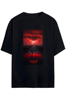 Stranger Things Tasarimi Unisex Pamuklu T-shirt