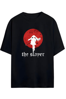 Frieren: Beyond Journey's End (Sousou no Frieren) "THE SLAYER" Baskılı Yazılı Pamuklu Unisex Tişört