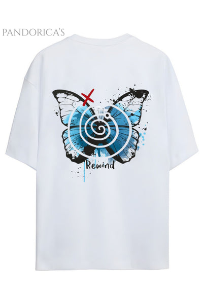 LIFE IS STRANGE TASARIM SERİSİ SIRT BASKILI PAMUKLU RELAXED KALIP UNISEX TİŞÖRT