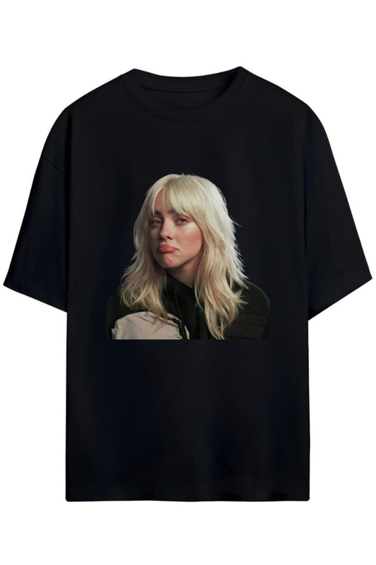 Billie Eilish Tasarimi Unisex Pamuklu T-shirt