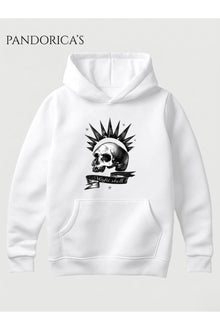 LIFE IS STRANGE "Misfit Skull" Tasarımı Yazılı Baskılı Unisex Kapüşonlu Pamuklu Sweatshirt Hoodie