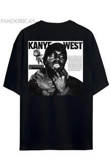 Pandorica's Kanye West Tasarımı Sırt Baskılı Unisex Pamuklu T-shirt
