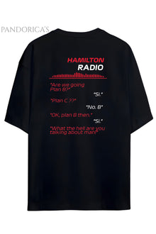 Pandorica's Lewis Hamilton İkonik Diyalog Tasarımı Göğüs ve Sırt Baskılı Unisex Pamuklu T-shirt