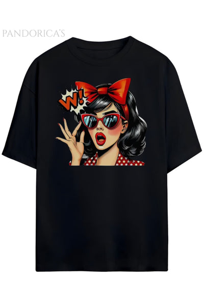 Pandorica's Retro Tasarim Unisex Pamuklu T-shirt