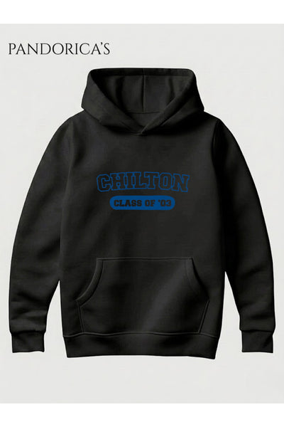 GILMORE GIRLS "CHILTON" Yazılı Baskılı Unisex Kapüşonlu Pamuklu Sweatshirt Hoodie