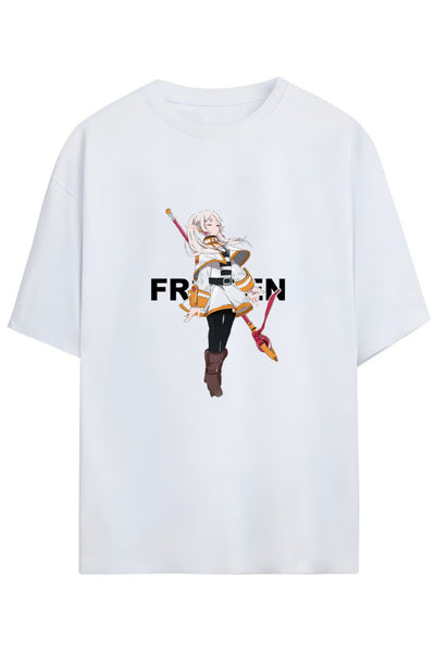 Frieren: Beyond Journey's End (Sousou no Frieren) Baskılı Yazılı Pamuklu Unisex Tişört