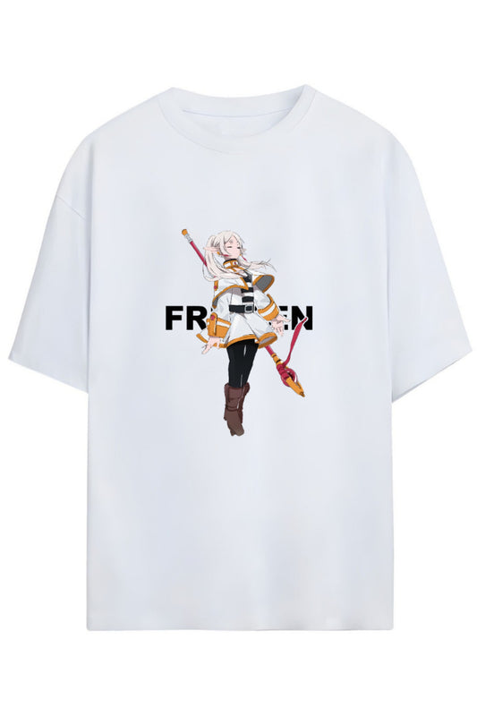 Frieren: Beyond Journey's End (Sousou no Frieren) Baskılı Yazılı Pamuklu Unisex Tişört