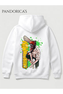 CHAINSAW MAN Anime Manga Tasarım Serisi Yazılı SIRT ve ÖN Baskılı Unisex Kapüşonlu Pamuklu Sweatshirt Hoodie