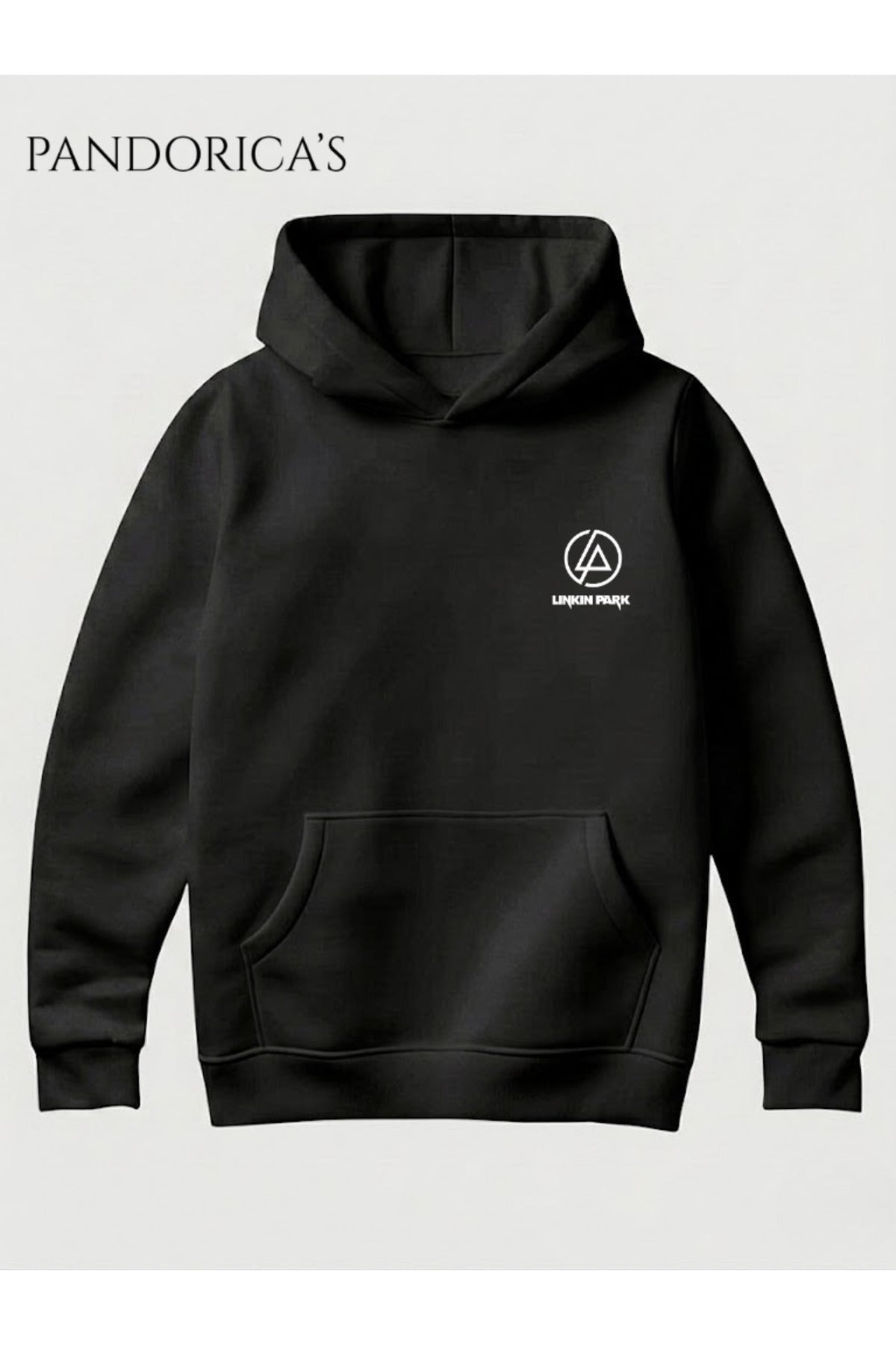 Linkin Park Chester Bennigton Tasarımı Yazılı Sırt Ve Göğüs Baskılı Unisex Kapüşonlu Pamuklu Sweatshirt Hoodie