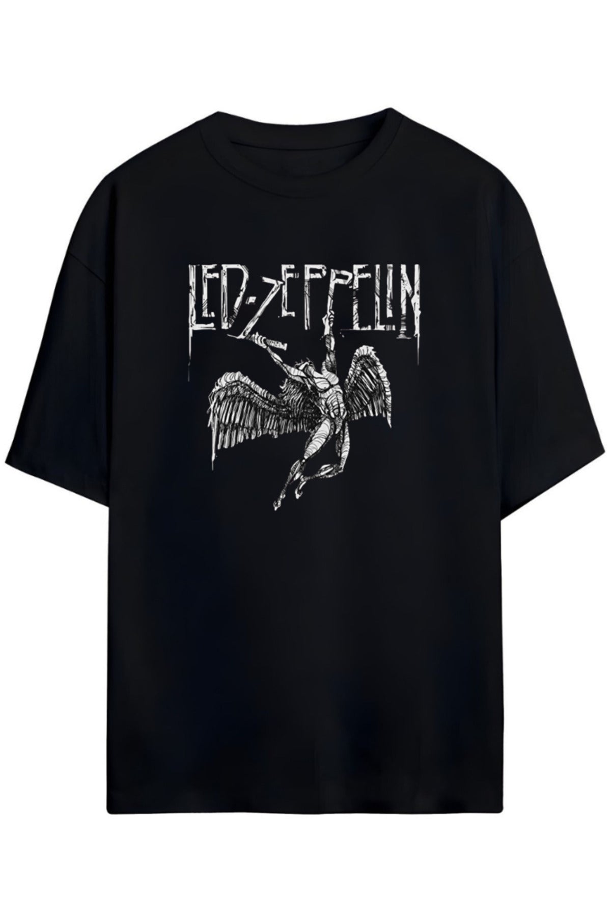 Led Zeppelin Tasarımı Unisex Pamuklu T-Shirt
