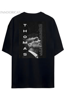 Pandorica's Peaky Blinders Thomas Shelby Tasarımı Sırt ve Ön Baskılı Unisex Pamuklu T-shirt