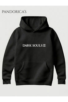 DARK SOULS 3 Tasarım Serisi Yazılı Baskılı Unisex Kapüşonlu Pamuklu Sweatshirt Gamer Hoodie