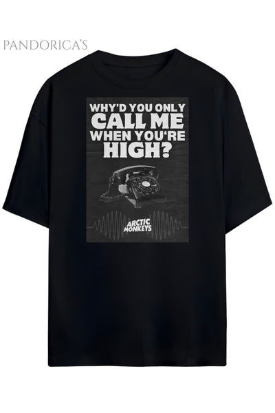 Pandorica's Arctic Monkeys Tasarımı Unisex Pamuklu T-shirt