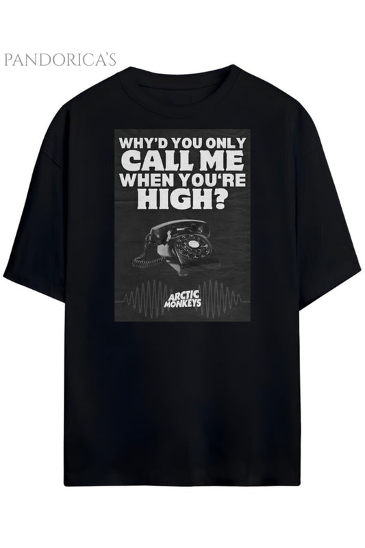 Pandorica's Arctic Monkeys Tasarımı Unisex Pamuklu T-shirt