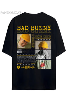 BAD BUNNY TASARIM SERİSİ SIRT BASKILI YAZILI RELAXED KALIP PAMUKLU UNISEX TİŞÖRT