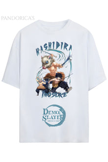 Pandorica's Demon Slayer Tasarimi Unisex Pamuklu T-shirt