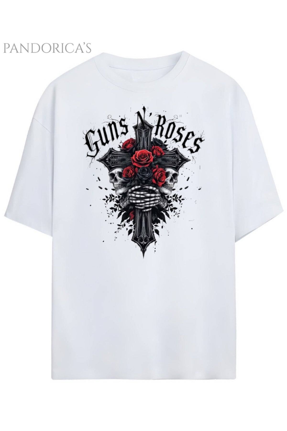 Pandorica's Guns N' Roses Tasarım Unisex Pamuklu T-Shirt