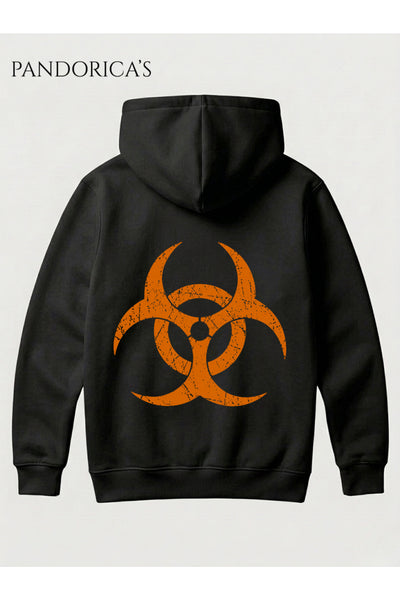 RESIDENT EVIL 7 BIOHAZARD Tasarımı Yazılı SIRT VE ÖN Baskılı Unisex Kapüşonlu Pamuklu Gamer Sweatshirt Hoodie
