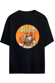 INVINCIBLE -ALAN THE ALIEN- BASKILI YAZILI PAMUKLU RELAXED KALIP UNISEX TİŞÖRT