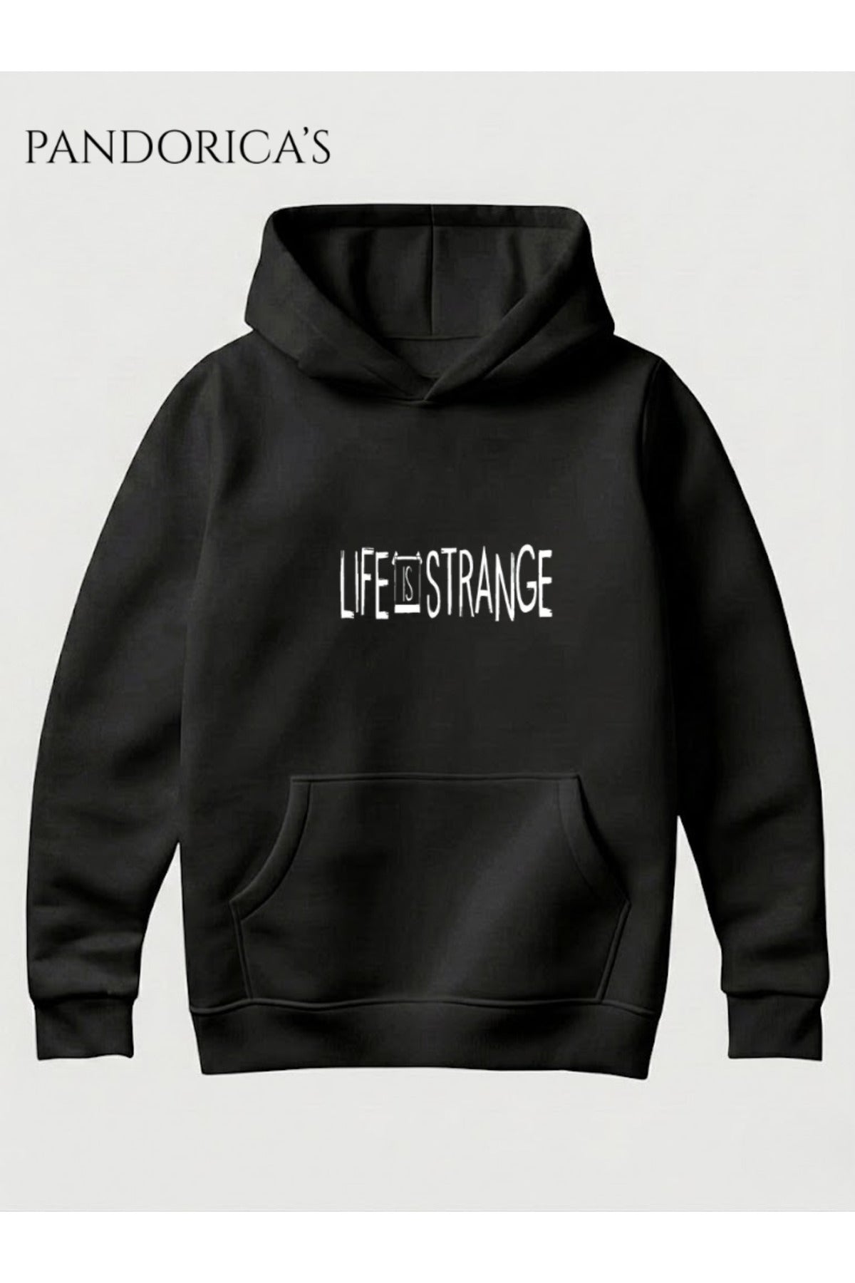 Life Is Strange İkonik Semboller Tasarımı Yazılı Sırt Ve Ön Baskılı Unisex Kapüşonlu Pamuklu Sweatshirt Hoodie