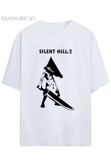 Pandorica's SILENT HILL TAsarımı Baskılı Yazılı Unisex Pamuklu T-shirt