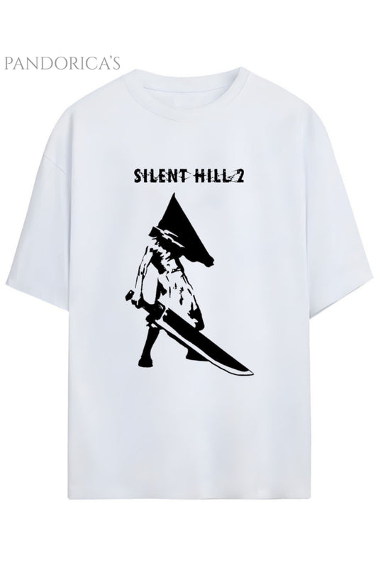 Pandorica's SILENT HILL TAsarımı Baskılı Yazılı Unisex Pamuklu T-shirt