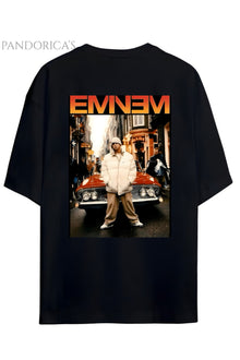 EMINEM TASARIMI YAZILI SIRT BASKILI PAMUKLU UNISEX TİŞÖRT